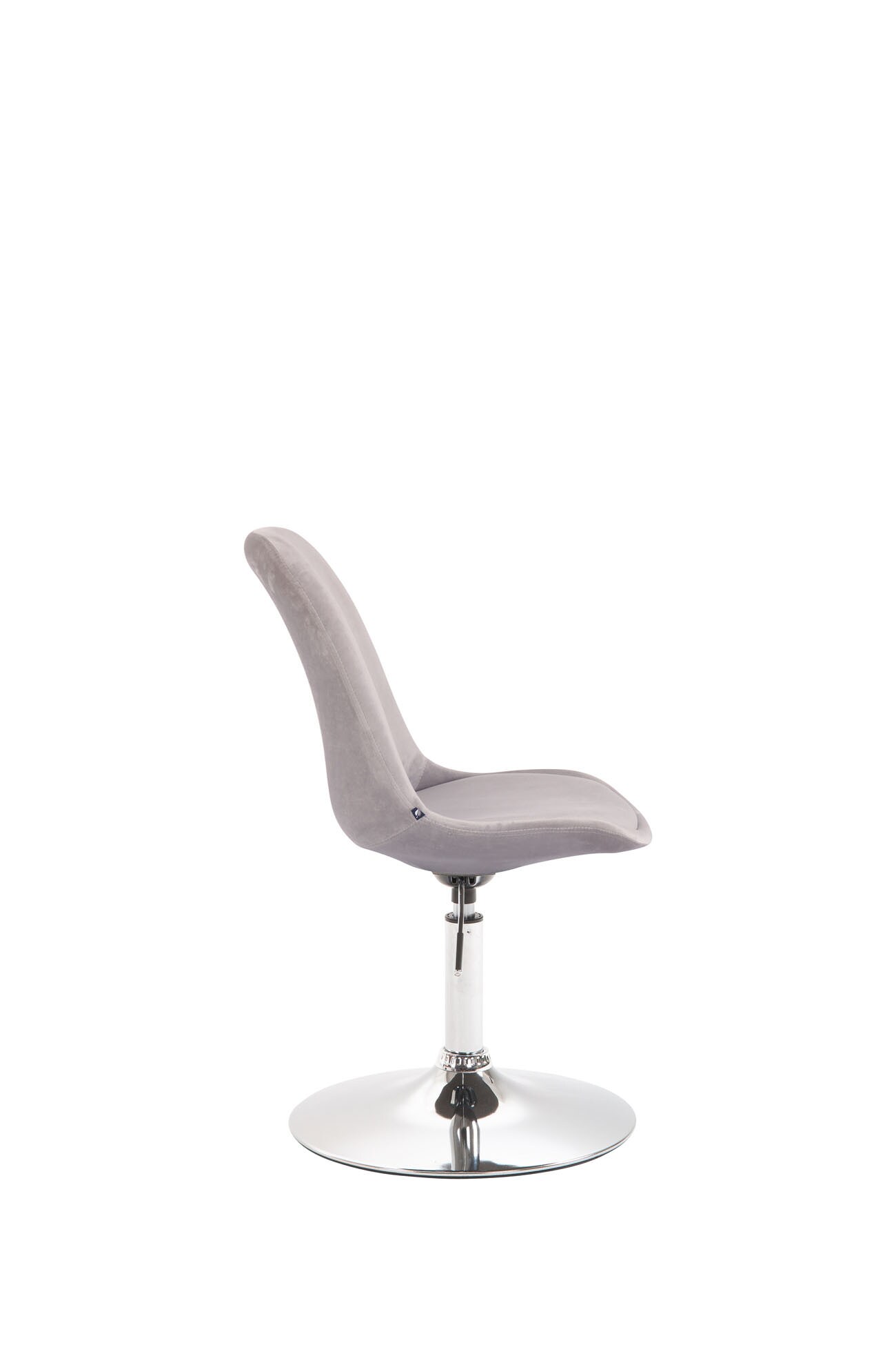 CLP Esszimmerstuhl Maverick Samt I Höhenverstellbarer Lehnstuhl I Drehstuhl Mit Trompetenfuß I Sitzhöhe Von Ca. 43 - 48 cm