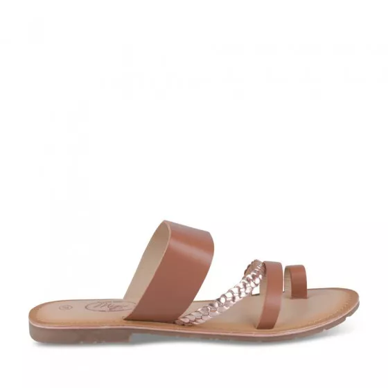Mules COGNAC MEGIS CASUAL
