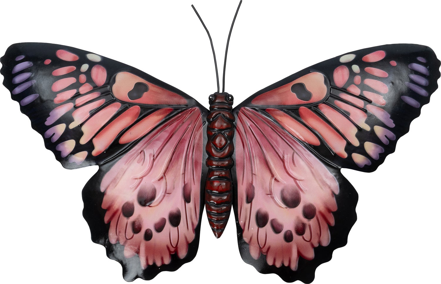 Intratuin tuin wanddecoratie vlinder roze 25 x 45 x 1,5 cm