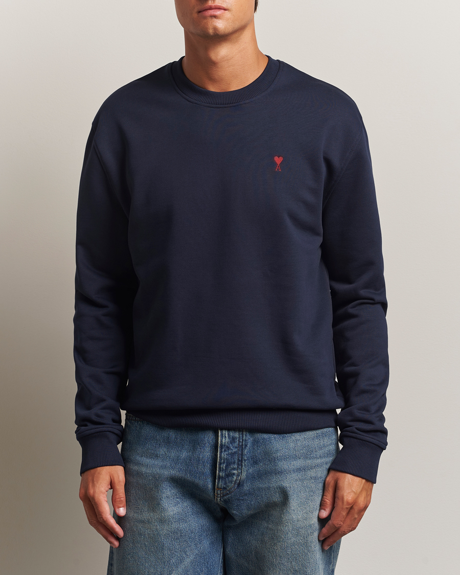 AMI Heart Logo Sweatshirt Night Blue