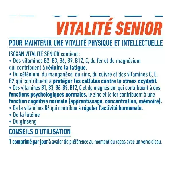 Isoxan Vitality Senior 20 comprimidos