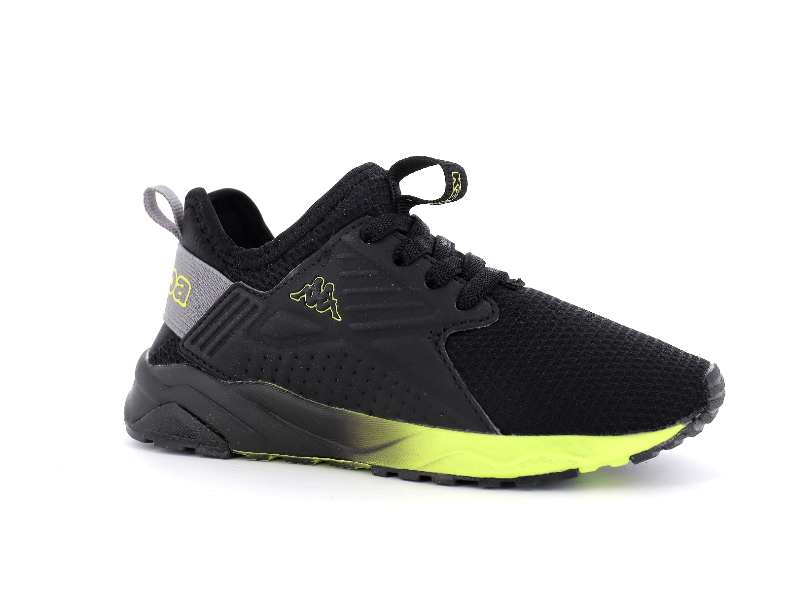Kappa-36153ZW Matières combinées Gris Jaune