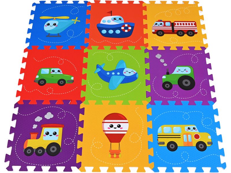 Knorrtoys Puzzlematte Fahrzeuge 9-teilig Mehrfarbige Spielmatte