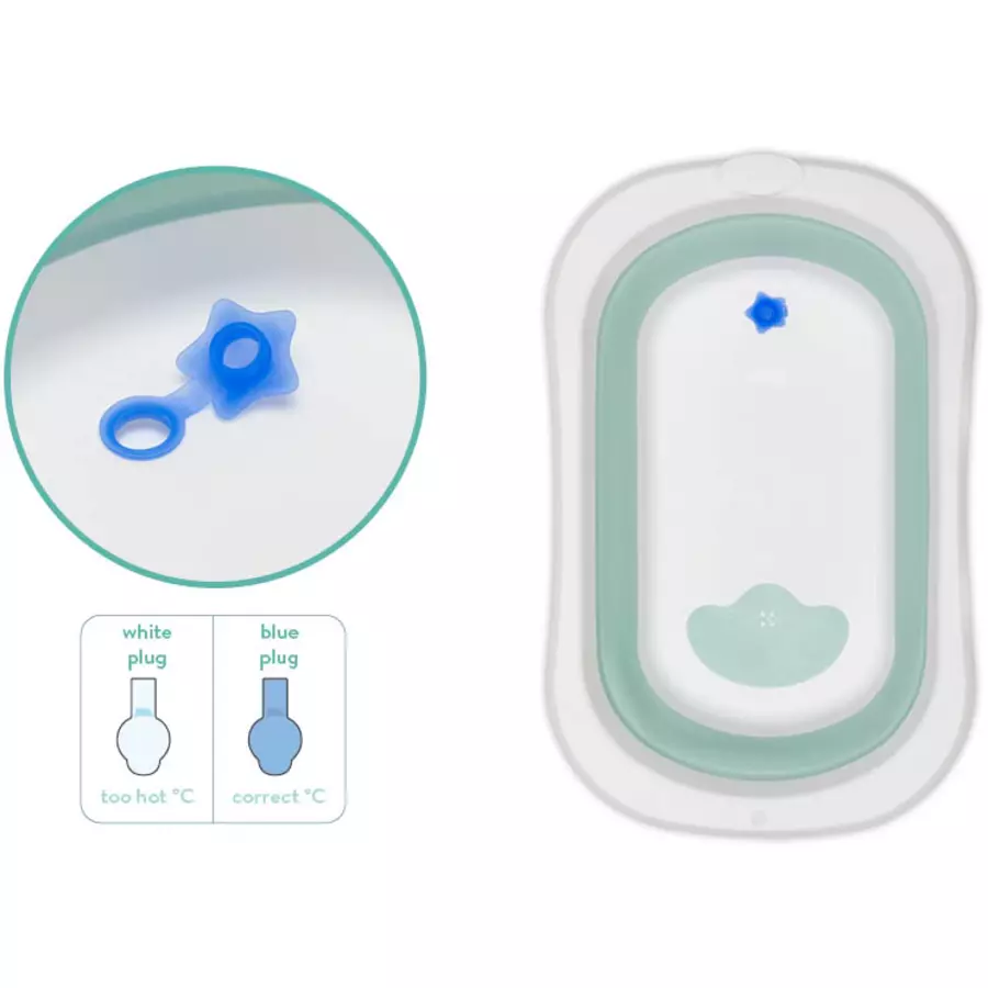 fillikid Faltbadewanne Orka salbei-weiß