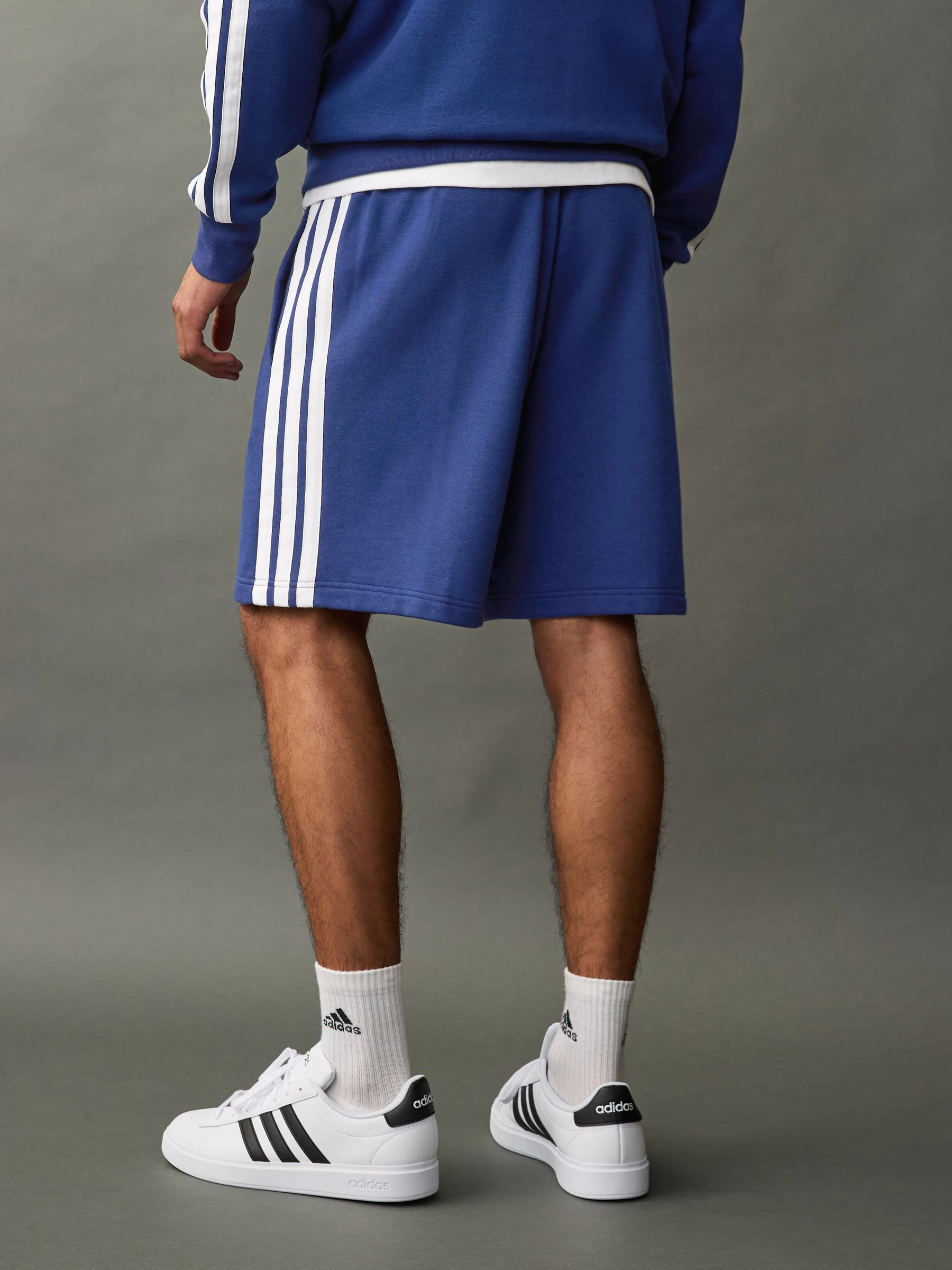 Blauw - adidas Essential 3-Stripes French Terry Shorts