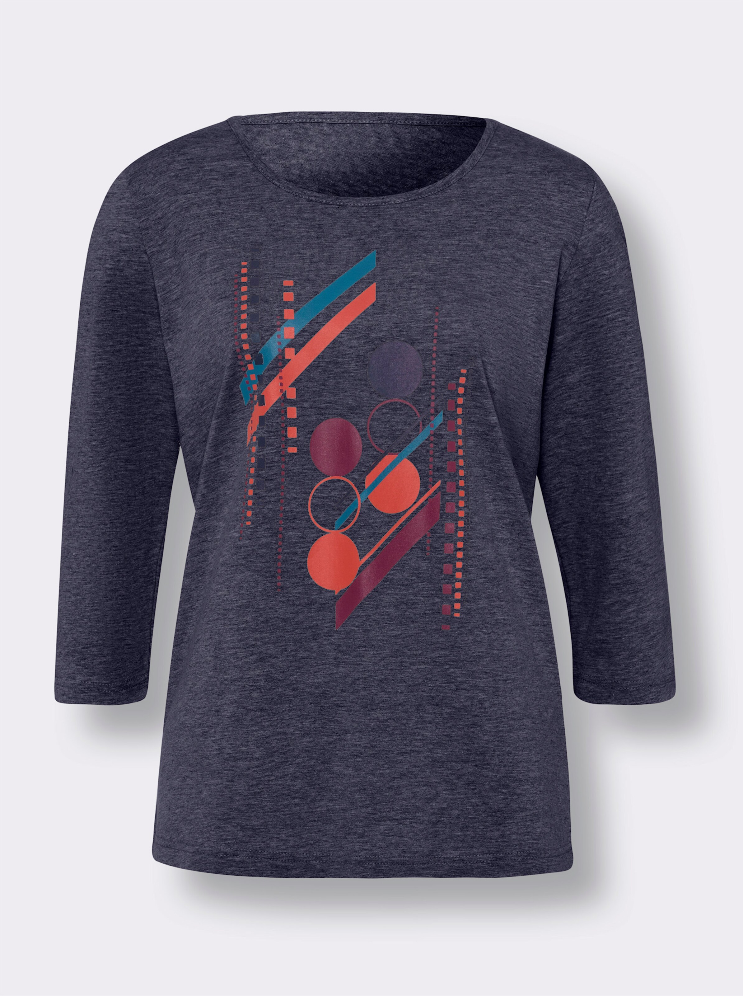 34-Arm-Shirt mit Grafik-Motiv