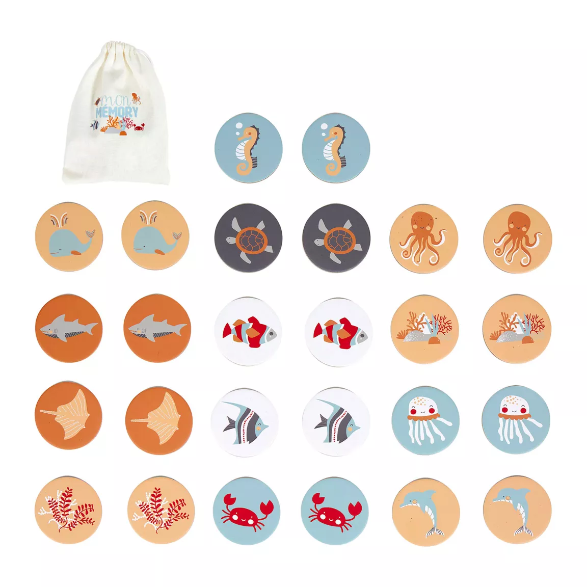 Memory enfant carton Animaux Multicolore