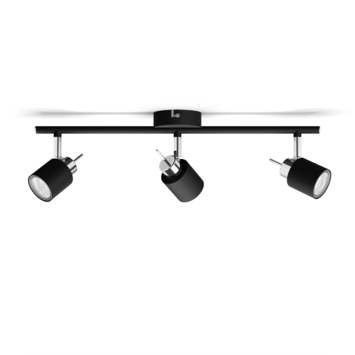 Philips Meranti zwart 3-lichts  Max 35W