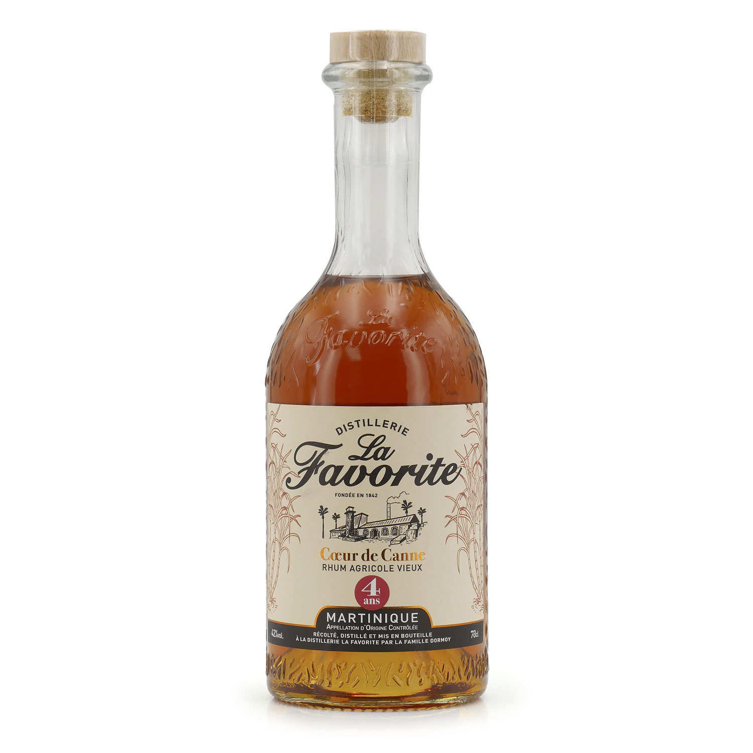 La Favorite Cœur de Canne 4 ans - Rhum vieux VSOP de la Martinique - 42%