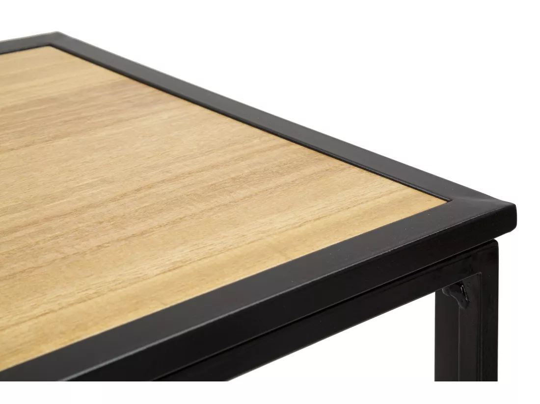 Console en métal et bois multicolore 108x36,8x80 cm