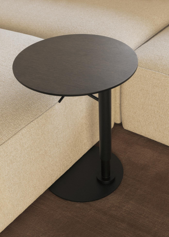 Audo Copenhagen Branch bijzettafel Ø45 Linoleum Charcoal