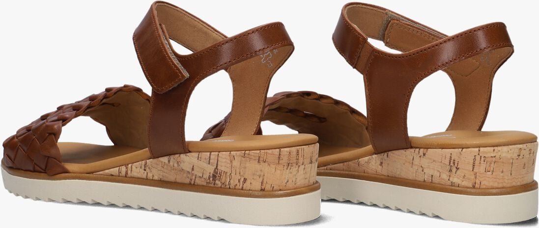 cognac gabor platte sandalen 759.2