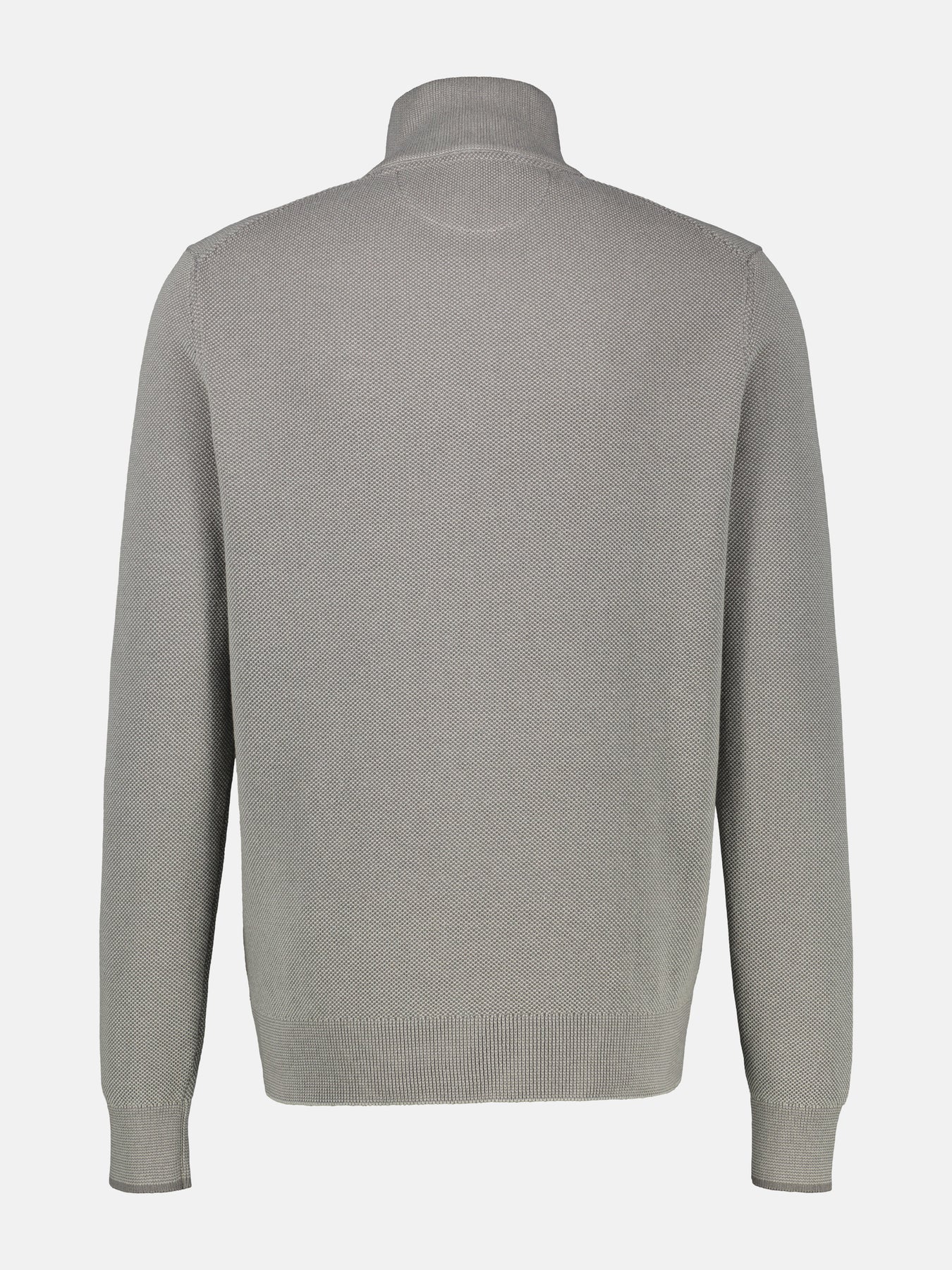 Strickjacke mit Stehkragen in 2-Tone-Optik