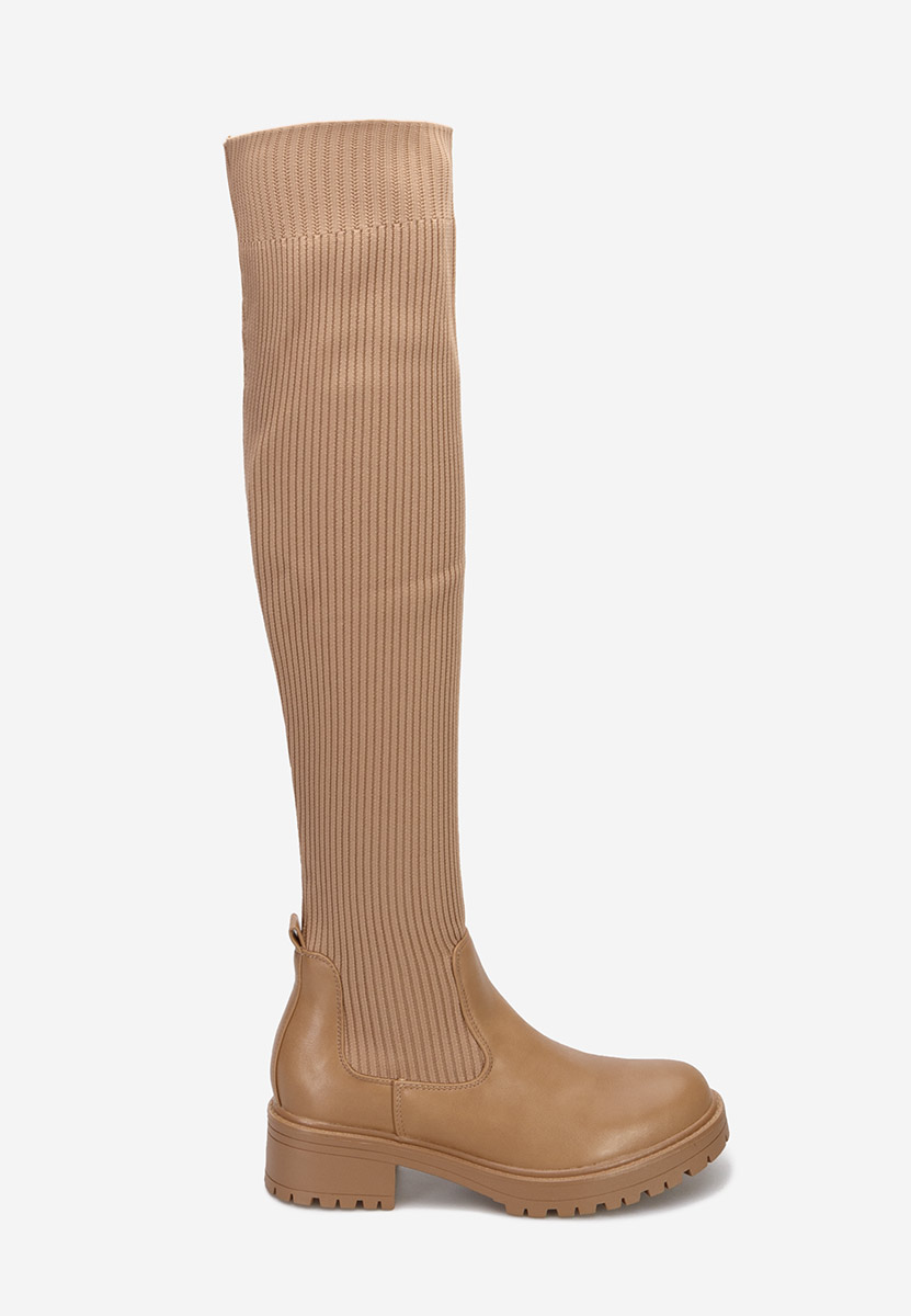 Bottes chaussettes beige Ambra