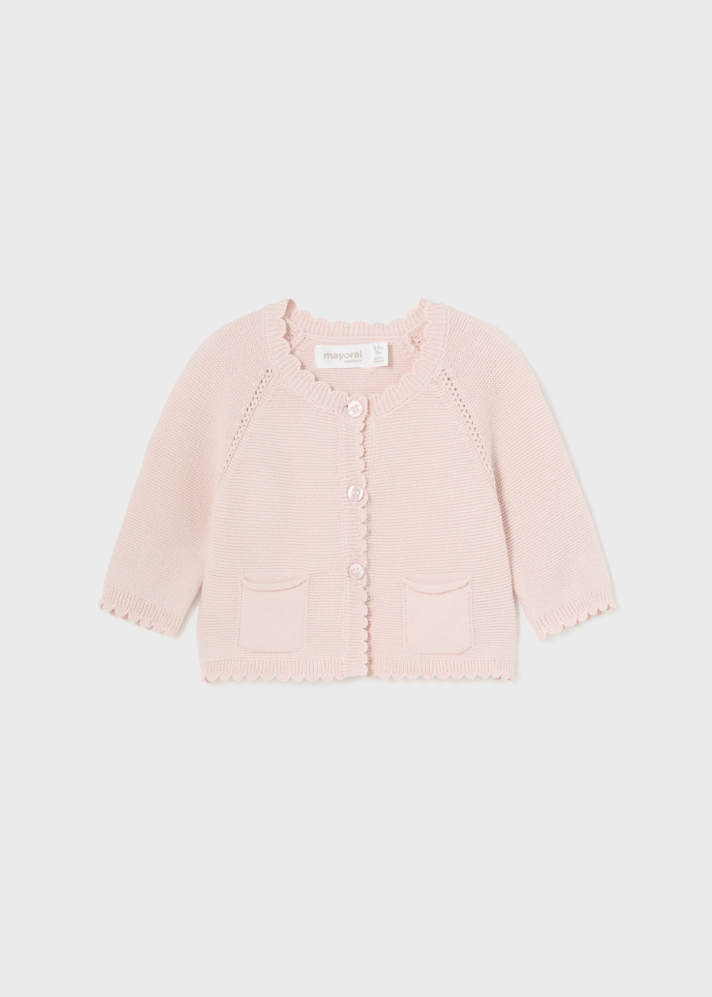 Rebeca tricot Better Cotton recém-nascido branco