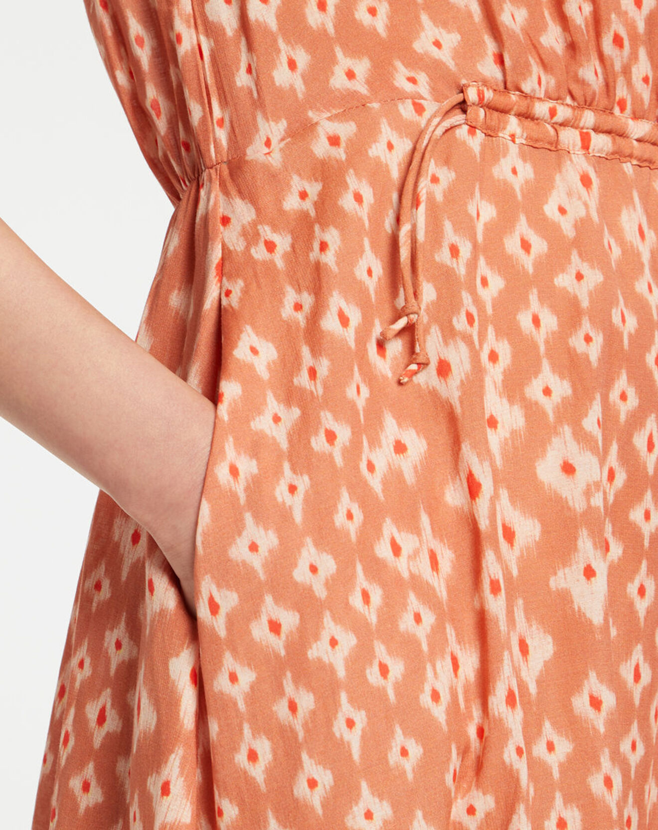 Galeries Lafayette Robe maxi Gloria imprimé saumon