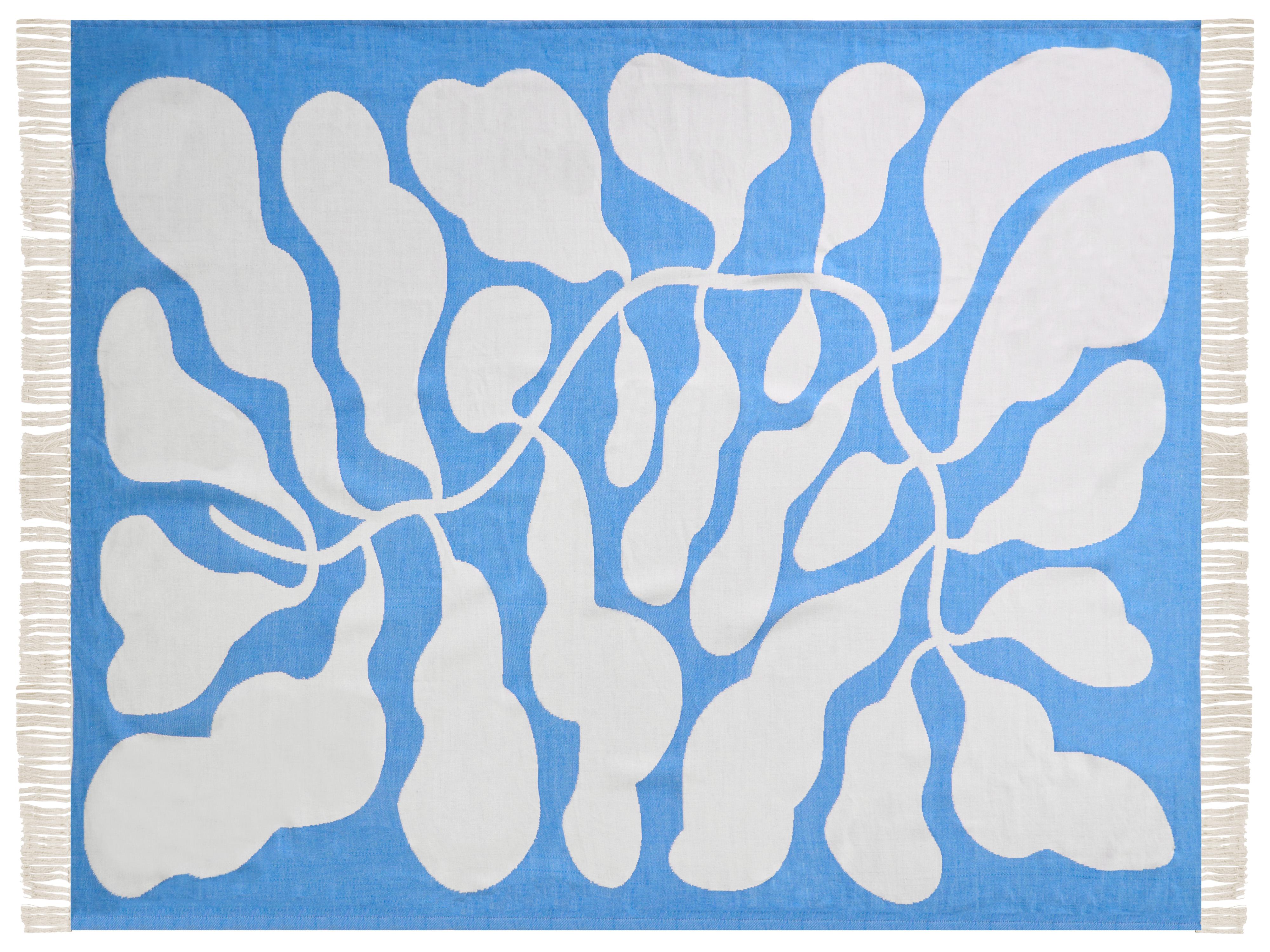 Plaid KIHUN Stof 130 x 170 cm Blauw