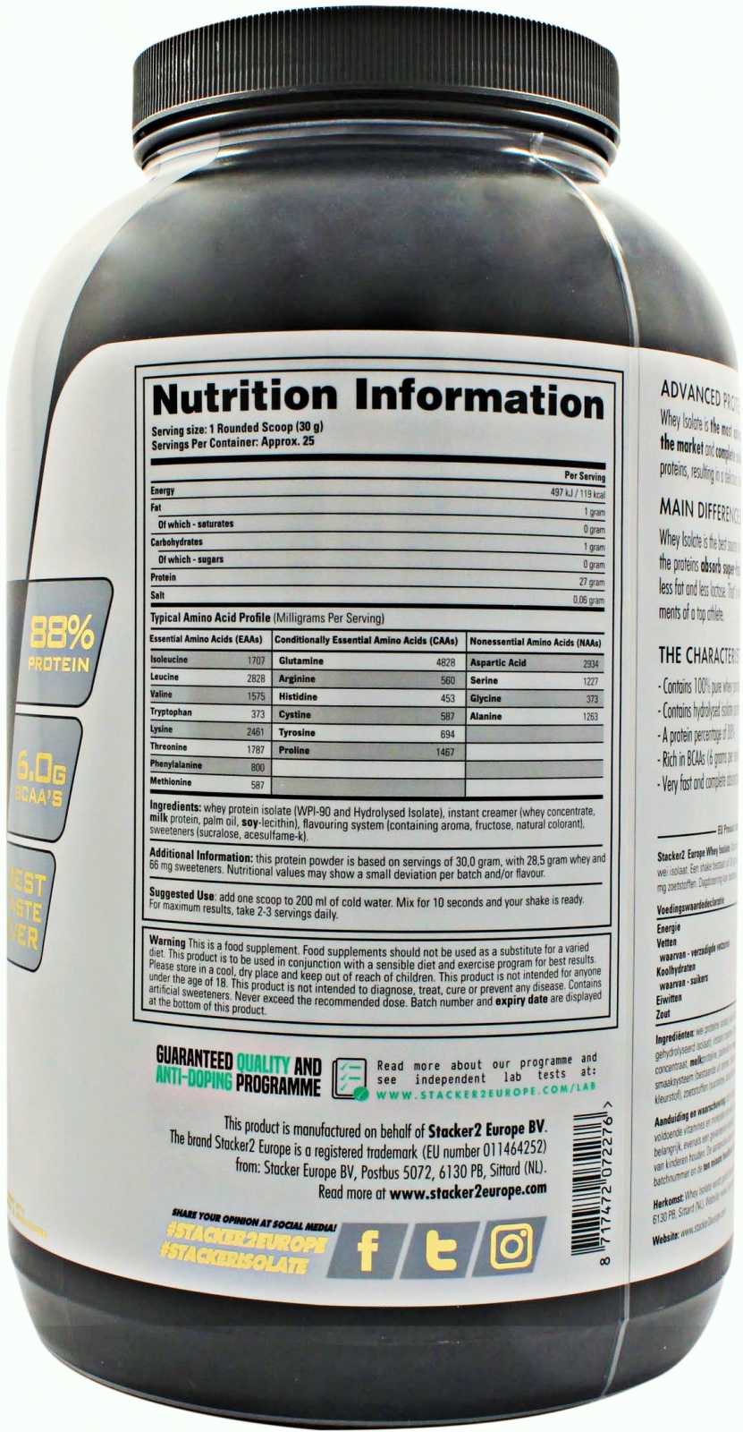 Stacker 2 Whey Isolate 750g - Oportunidade