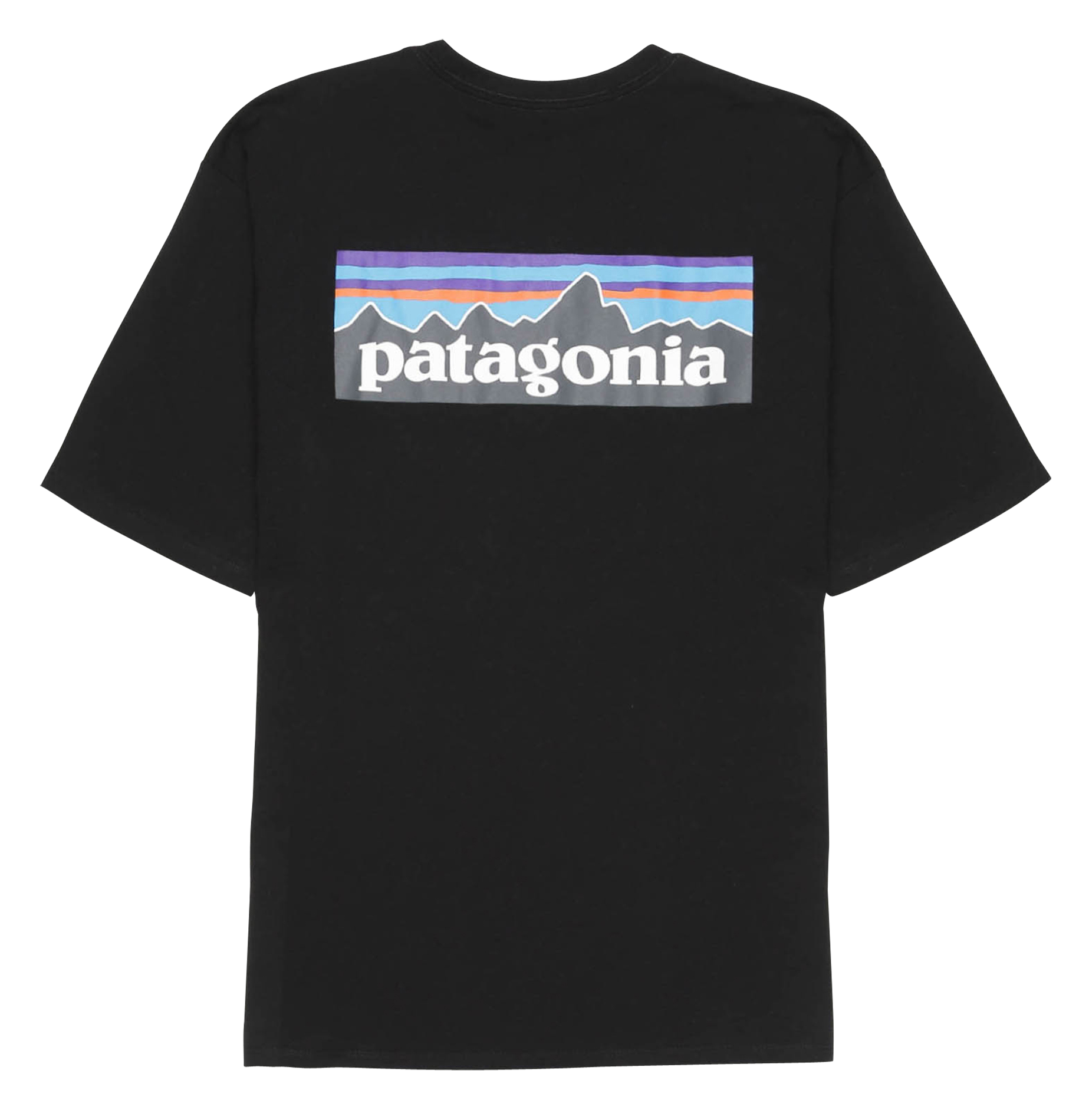 Tee-shirt col rond regular-fit sérigraphié en coton mélangé | Noir