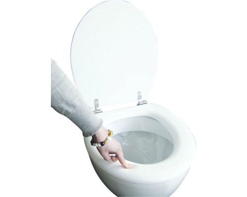 ADOB Premium Zachte witte gestoffeerde toiletzitting