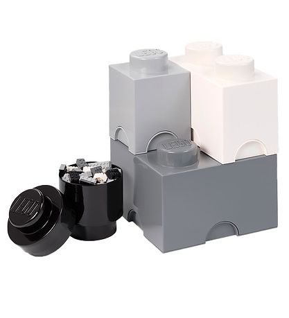 LEGO? Storage Opbevaringsbokse - 25x25x18 - 4 pak - Grå mix