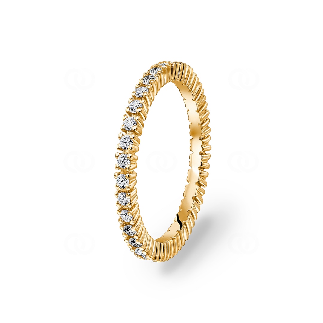 Mémoire-Ring 750/18 K Gelbgold mit Diamanten 0.50 ct H/si