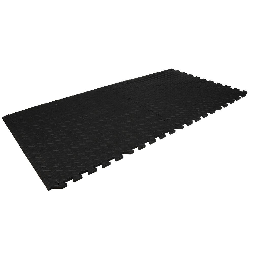 Lot de 4 dalles de protection pour spa mousse noir