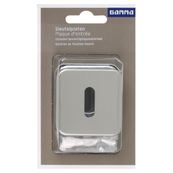 GAMMA sleutel rozet vierkant RVS look (aluminium)