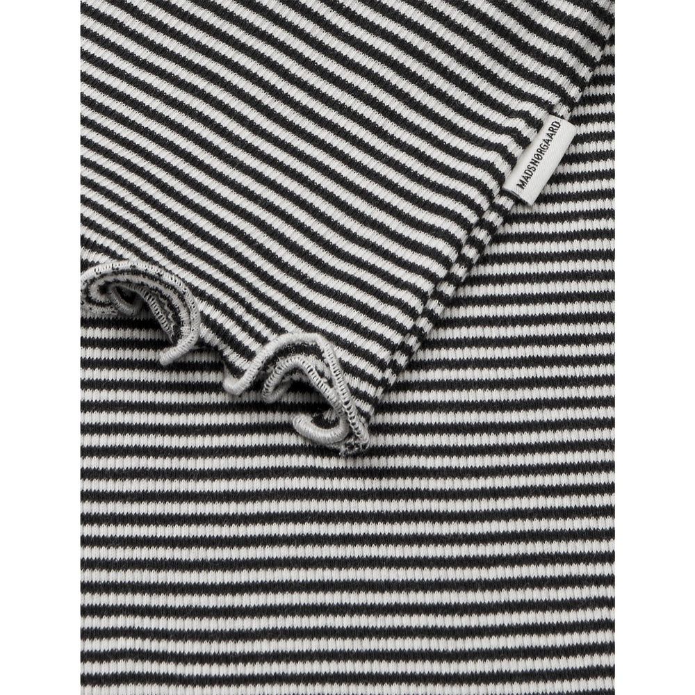 Køb Mads Nørgaard Black/Vanilla Ice 2X2 Bomuld Stripe Tiki Tee