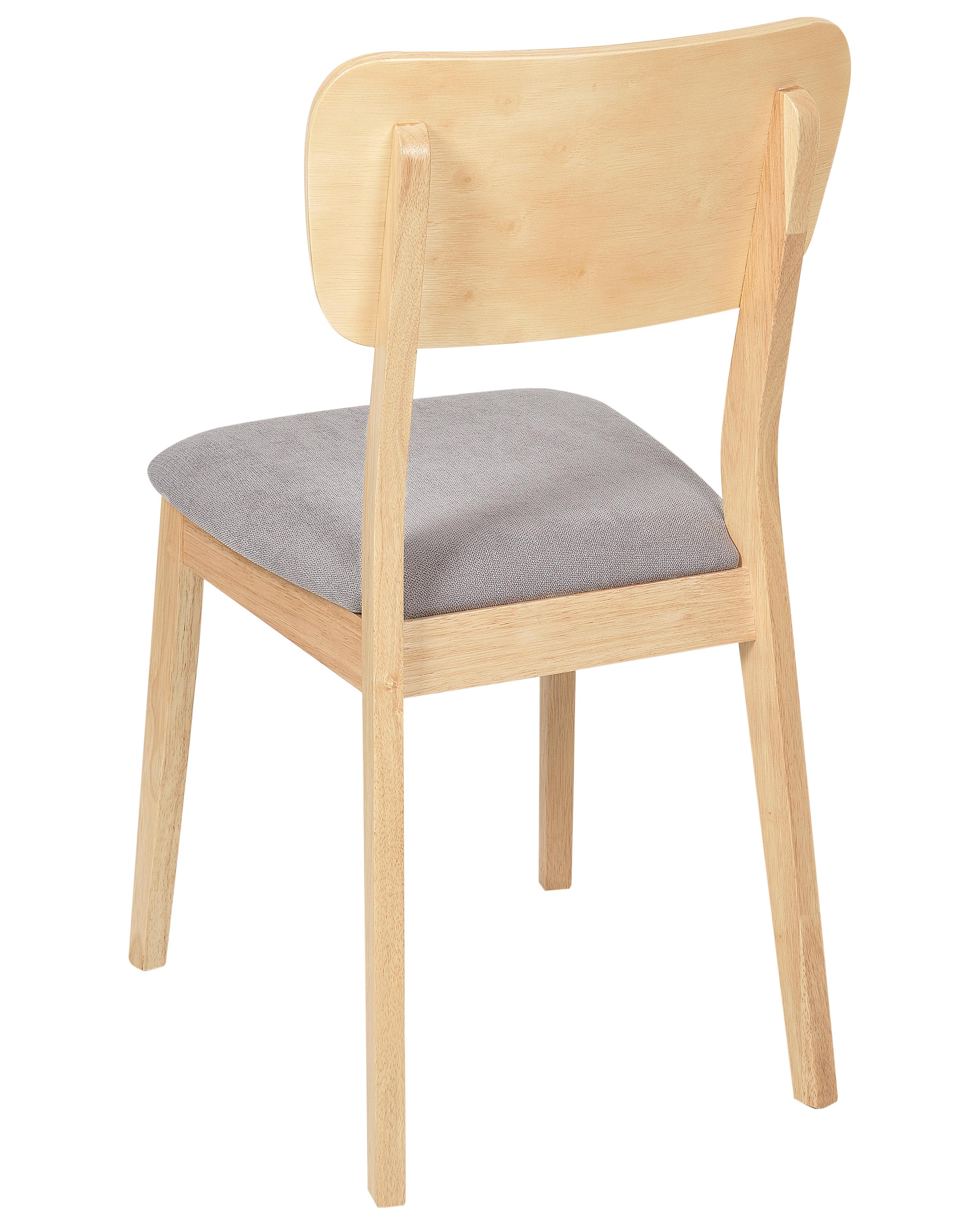 Set van 2 eetkamerstoelen MINIER Hout Lichtbruin/grijs
