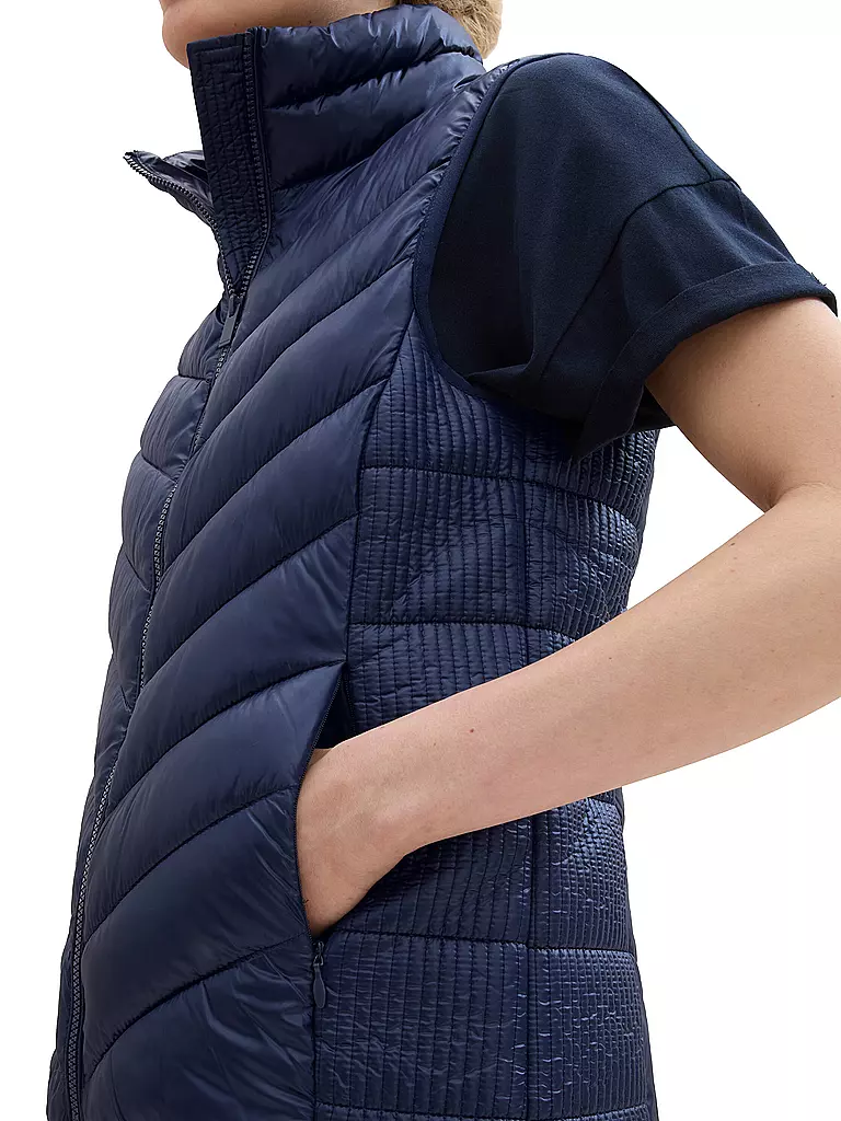 TOM TAILOR Steppgilet blau