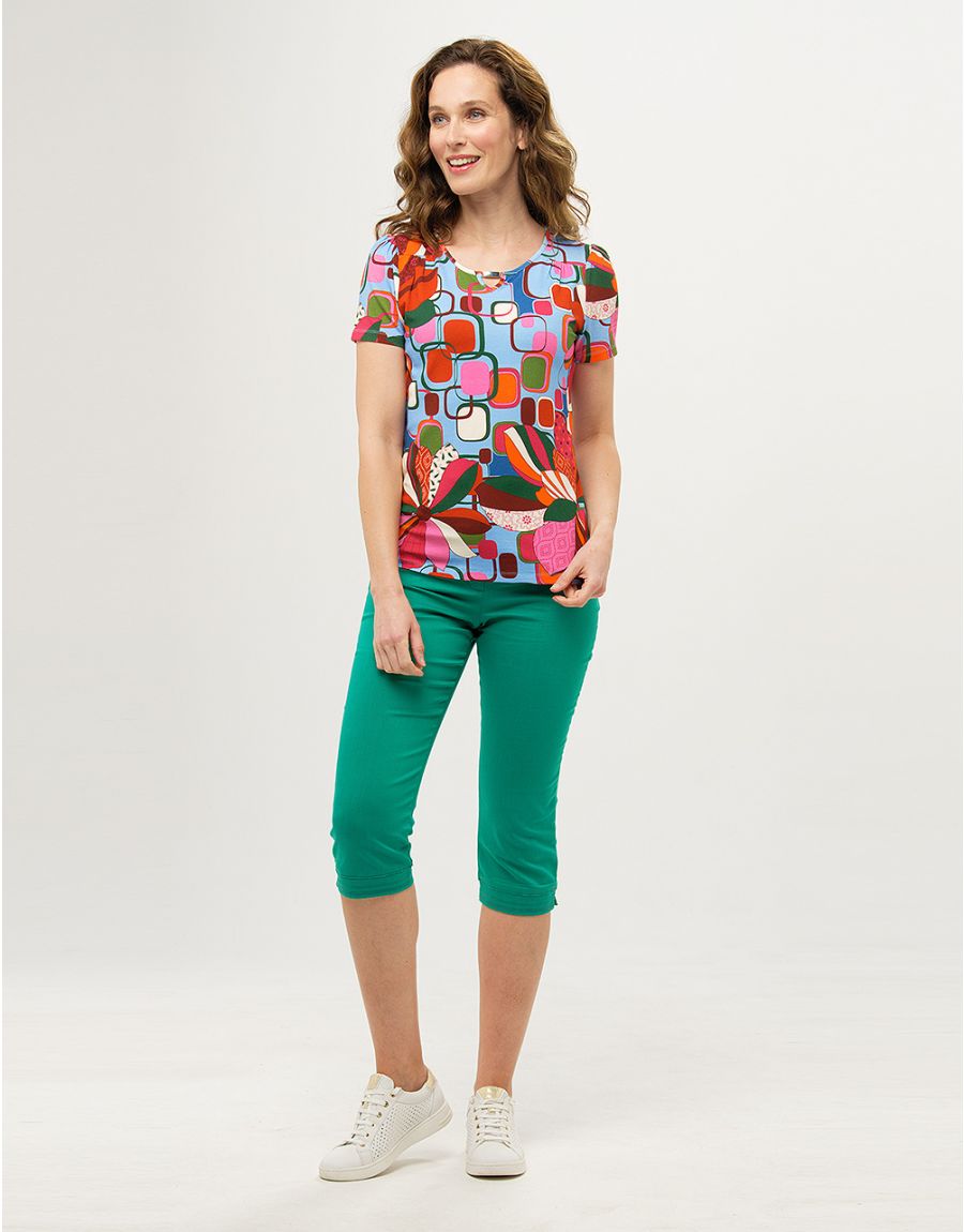 T-shirt pop rouge et ciel