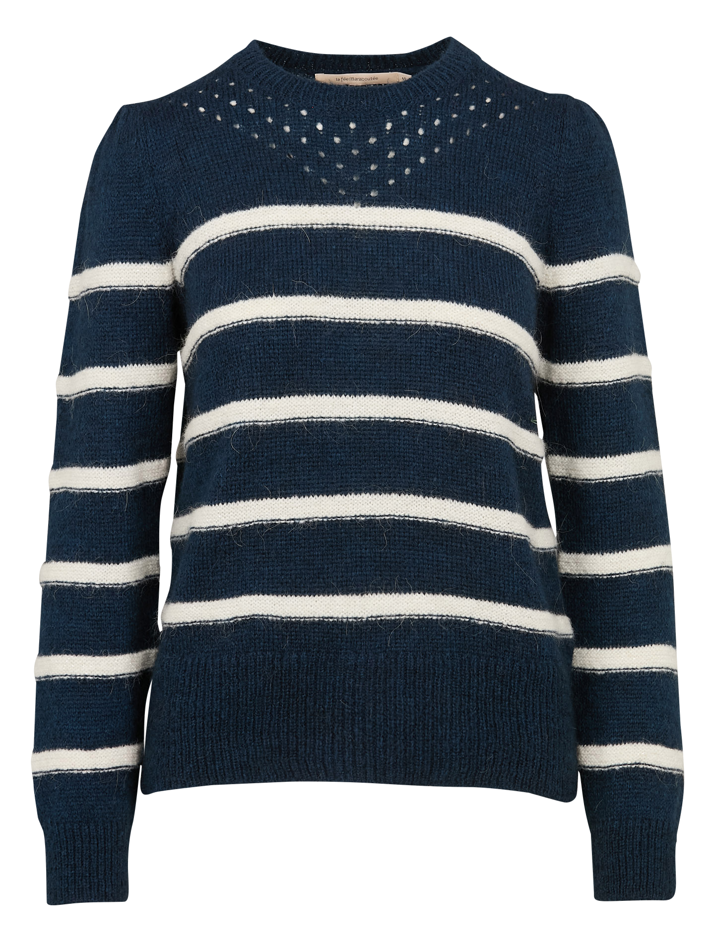 Pull col rond rayé| Multicolore
