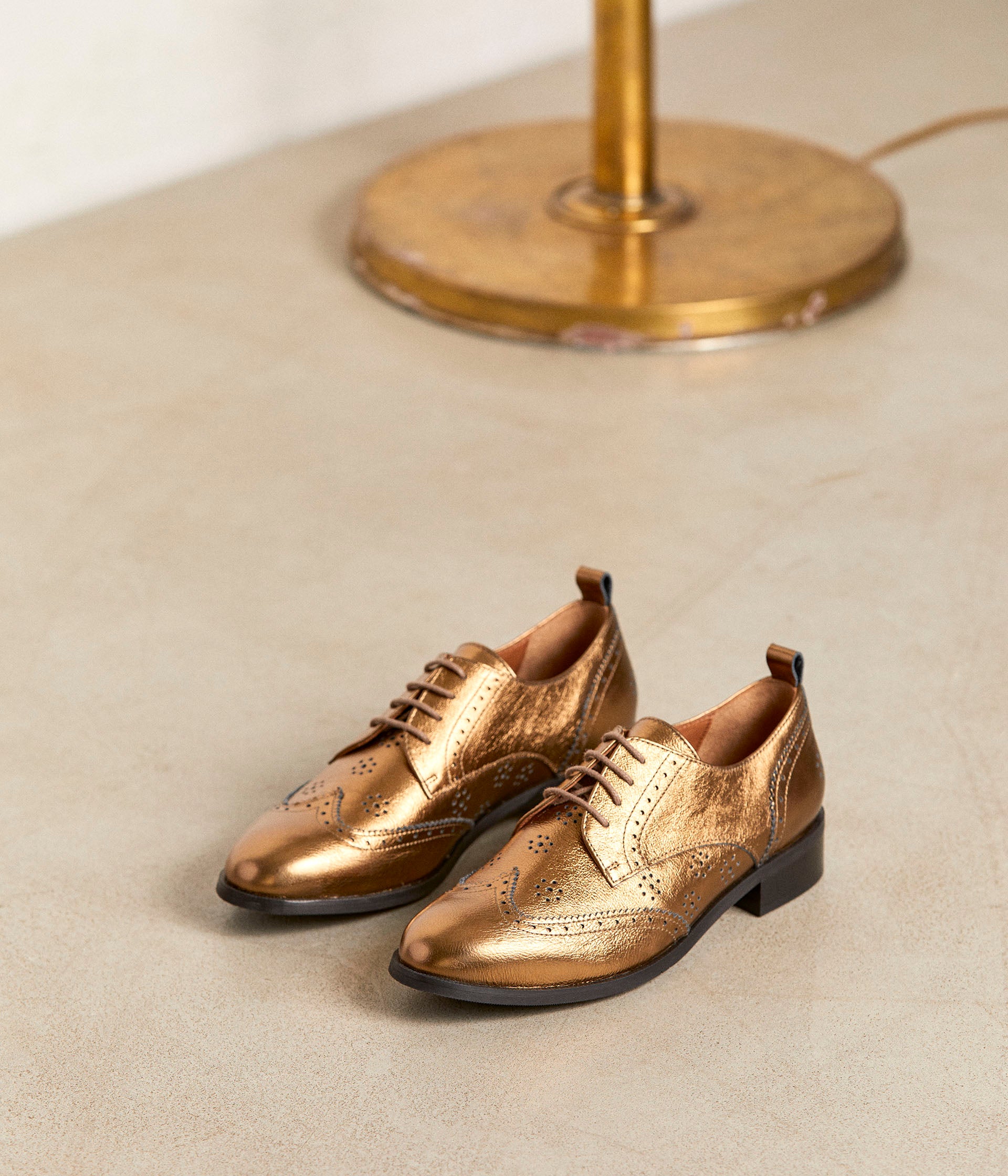 Derbies cuir or Phil