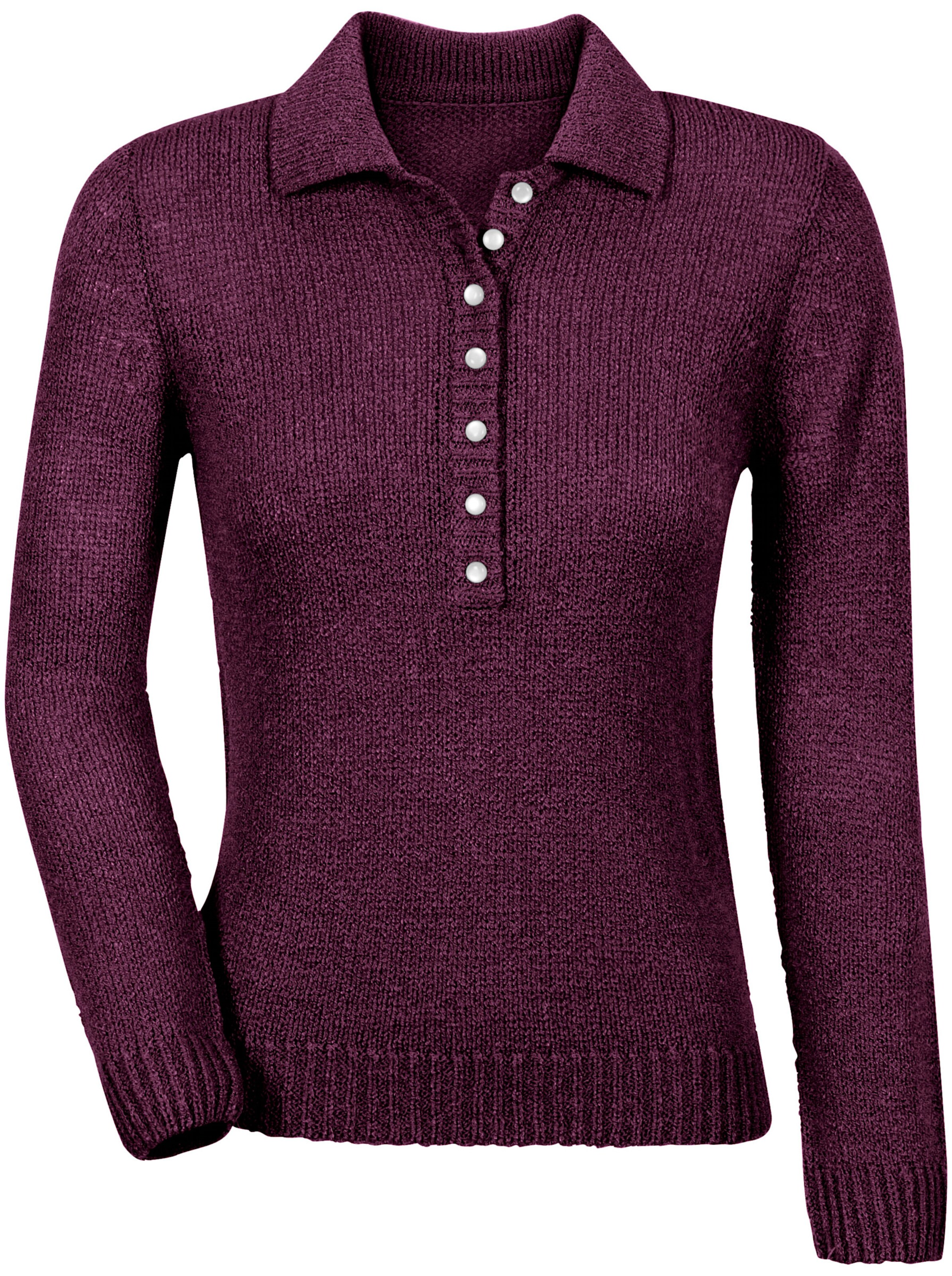 Polopullover in brombeer