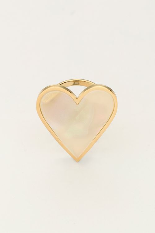 Statement ring met groot hart