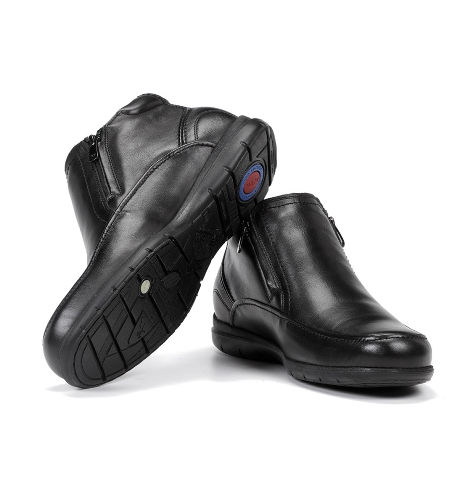 Botas de cano curto em couro Fluchos 87830 pretas