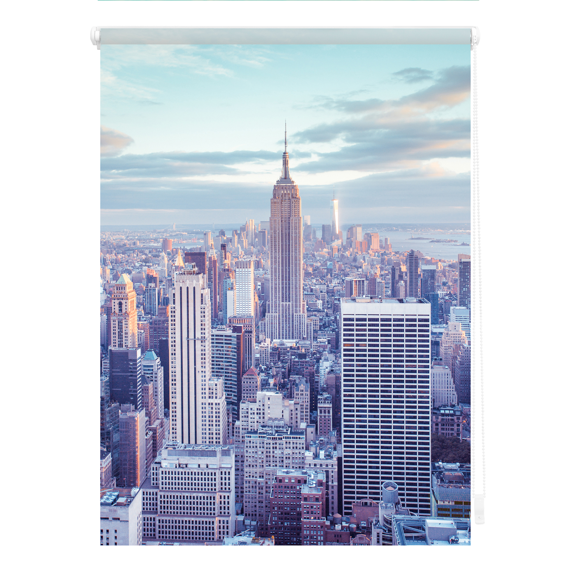 LICHTBLICK Klemmrollo NEW YORK - blau - 45x150 cm