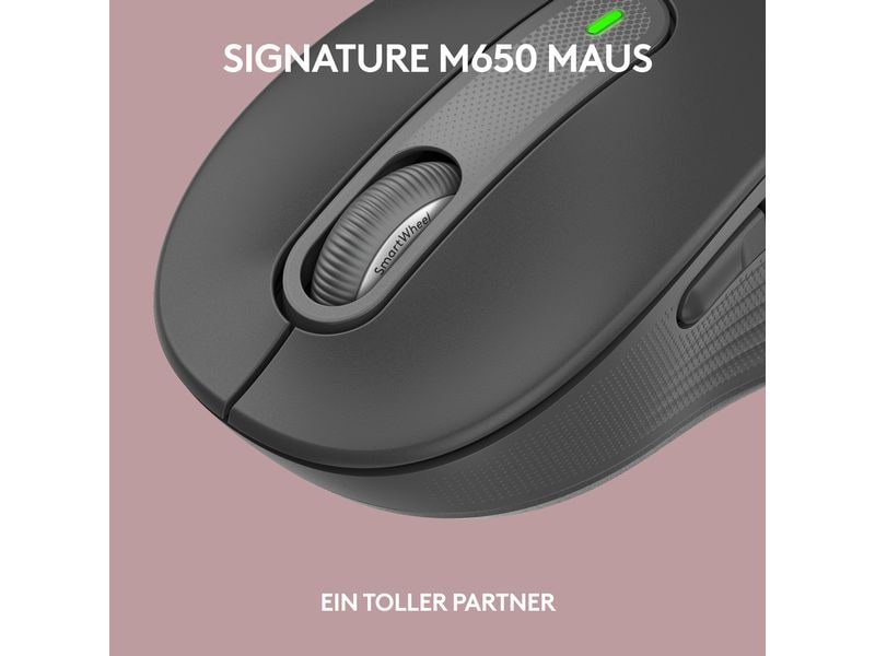 Logitech Tastatur K950 Signature Slim Graphite Schlanke kabellose Tastatur mit leisen Tasten