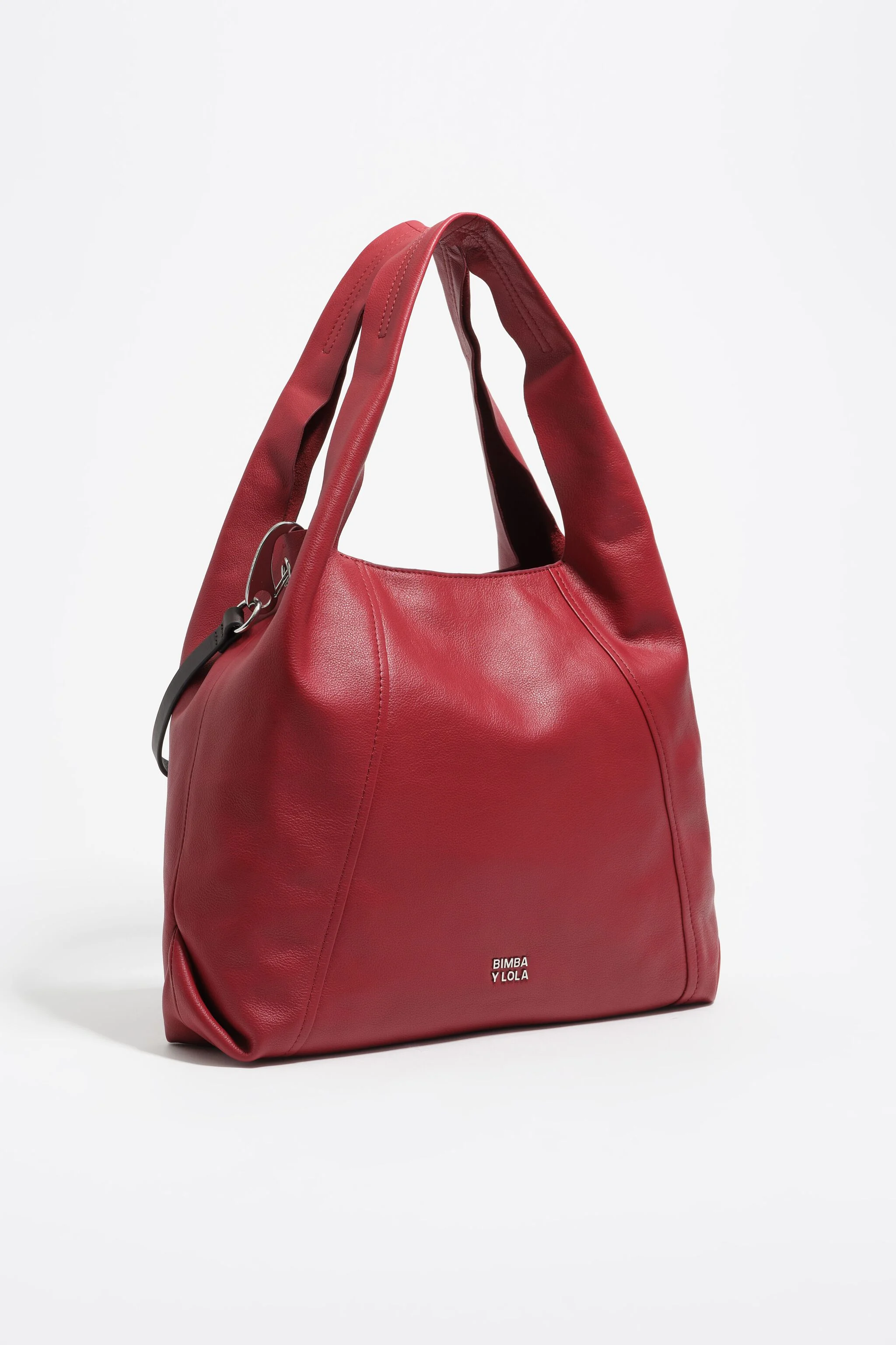 Saco de papel grande de couro vermelho