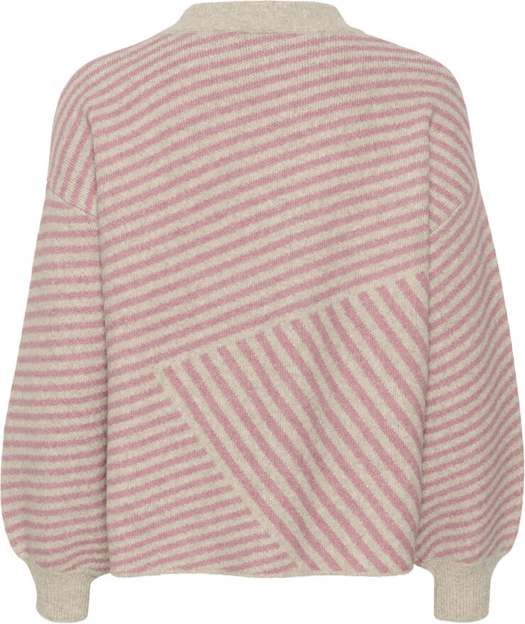 Kaffe KAverana Knit Pullover Feather gray mel. / rosa