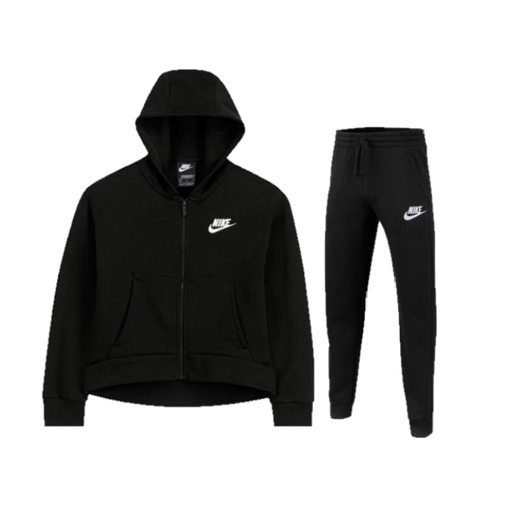 Nike NSW Club Fleece Trainingspak Girls Zwart