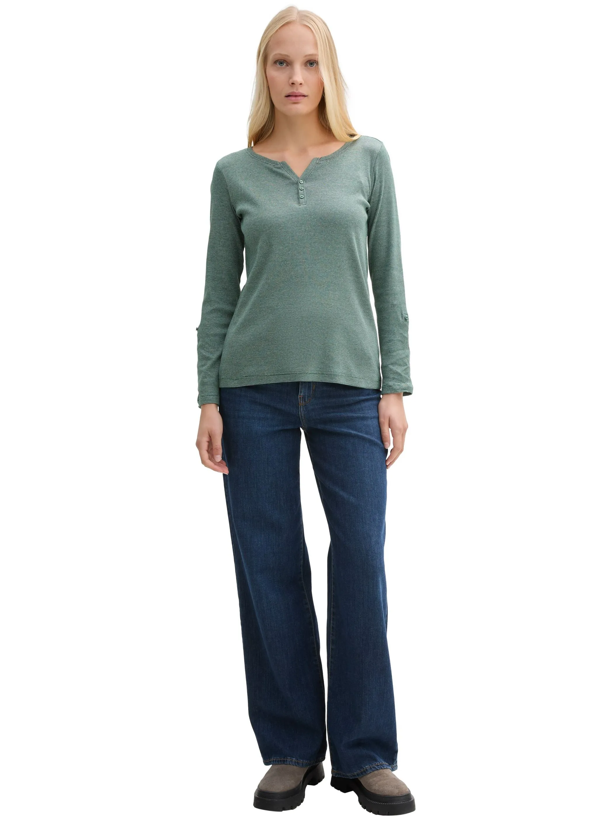 Damen Henleyshirt