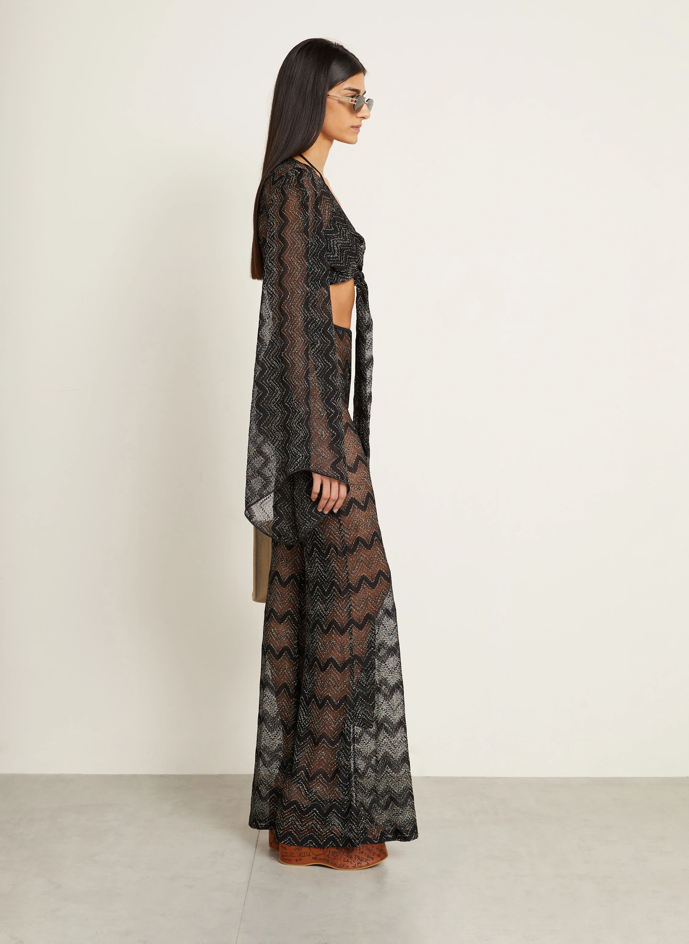 MISSONI Mesh-Hose mit Glitzergarn