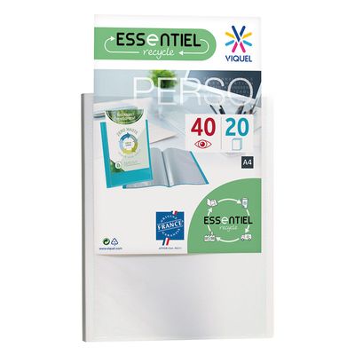 Viquel - Porte vues personnalisable - 40 vues - A4 - blanc