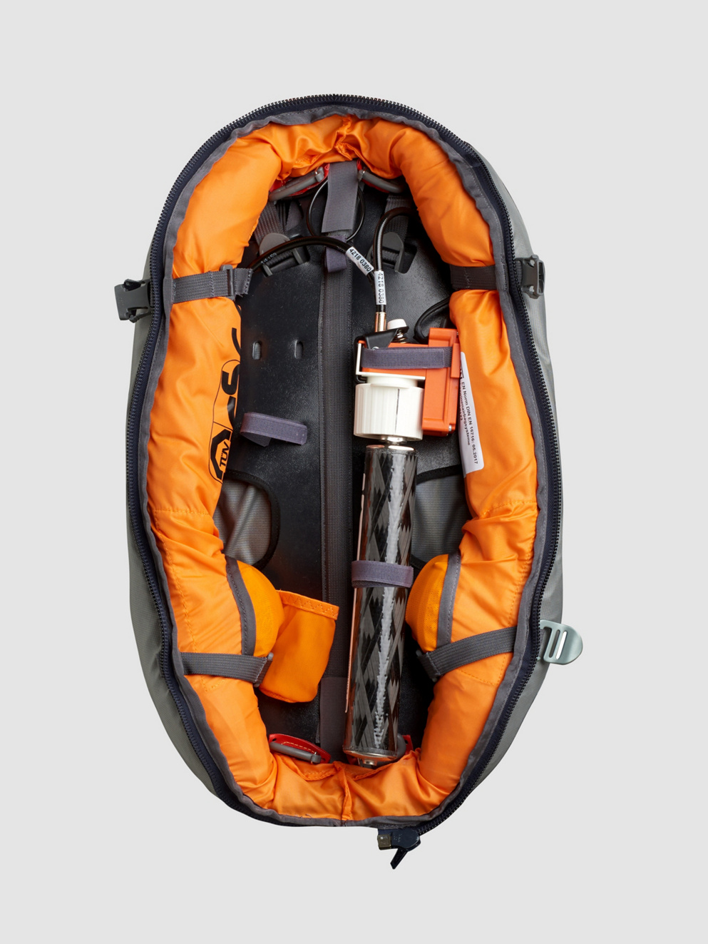 ABS P.Ride Bu Compact 18L + Carbon Inflator Back mountain grey