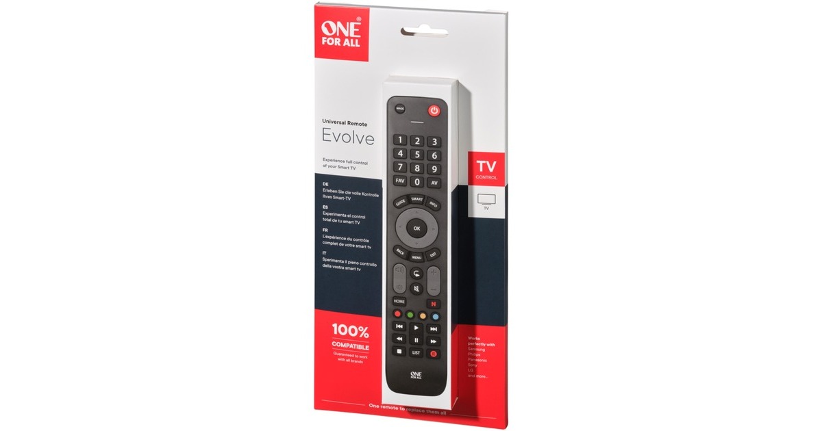 One for allEvolve TV afstandsbediening  (Zwart, infrarood)