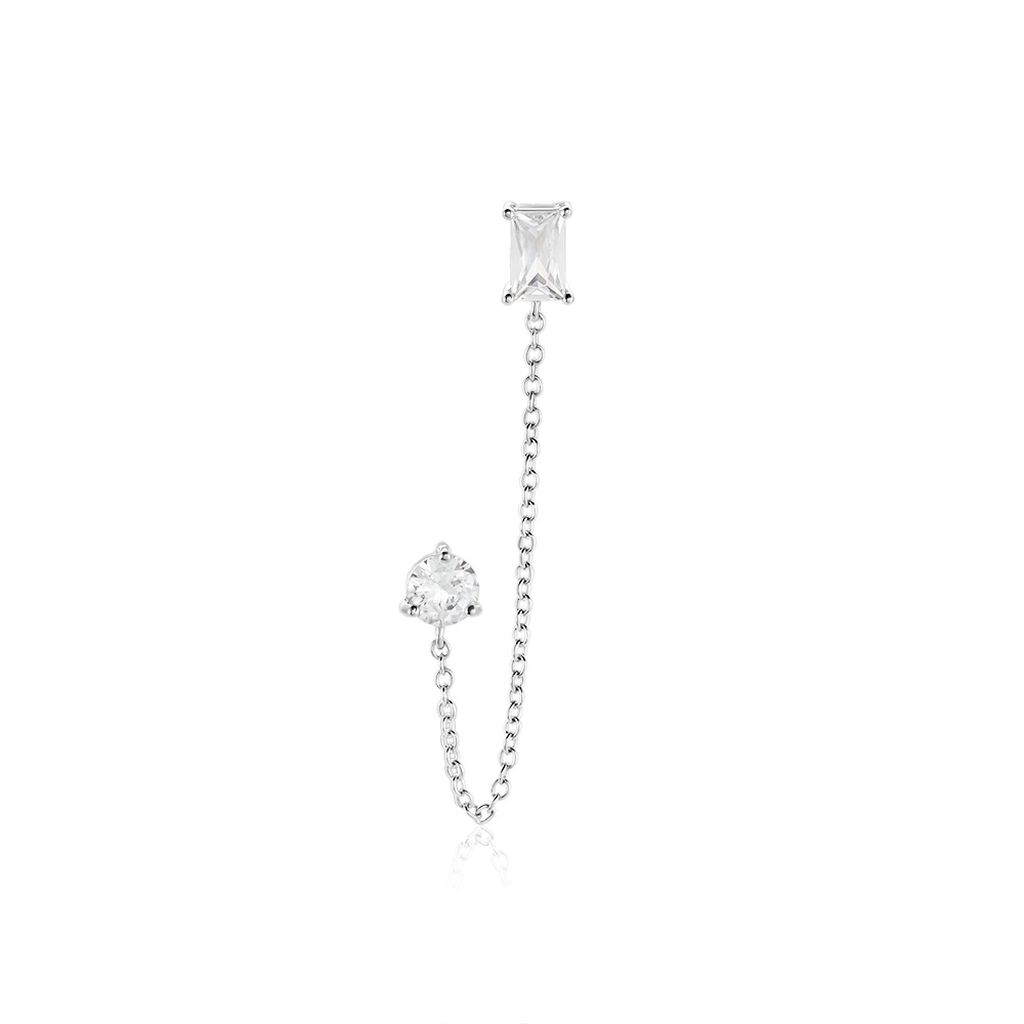 Bijoux D'oreilles Kirstie Argent Blanc Oxyde De Zirconium