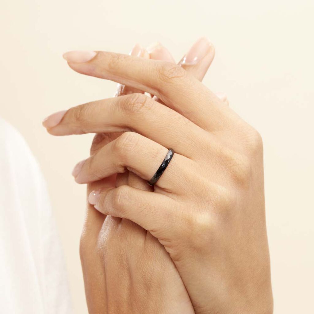 Bague Pilar Petite Ceramique Noir Céramique