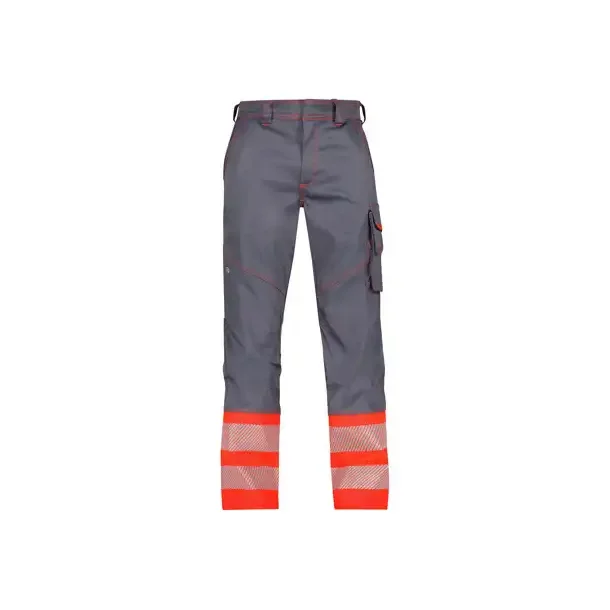 DASSY ® PRINCETON (201060) STRÆKBARE ARBEJDSBUKSER MED HØJ SYNLIGHED rød og grå